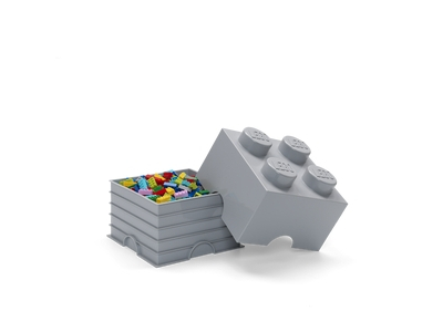Opbergsteen met 4 noppen en 1 lade – grijs