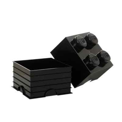 LEGO® zwarte opslagsteen met 4 noppen
